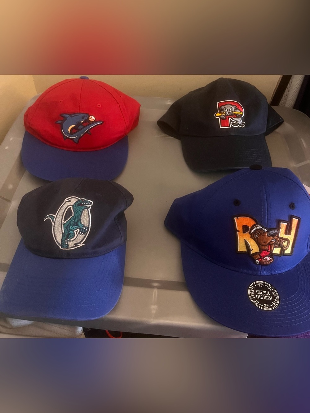 4 mens small adjustable minor league snapback hat bundle miilb mlb b6